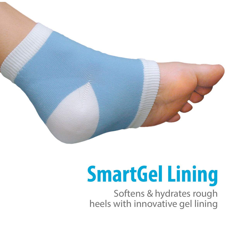 NatraCure Intensive Moisturizing Gel Heel Sleeves (1325-M CAT) 1 Pair - Blue Heel Sleeve - BeesActive Australia