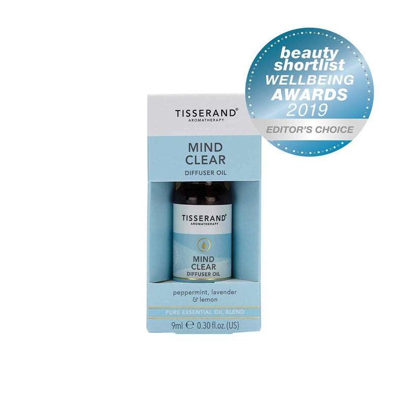 Tisserand Aromatherapy - Mind Clear Diffuser Oil - Peppermint, Lavender, Lemon - 100% Natural Pure Essential Oils - 9ml - BeesActive Australia