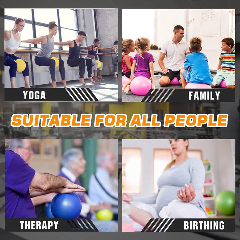 9 Inch Exercise Pilates Ball Mini Exercise Barre Ball for Yoga,Stability Exercise Training Gym Anti Burst and Slip Resistant Balls Physical Therapy Improves Balance, Core Strength, Back Pain Posture Purple - BeesActive Australia