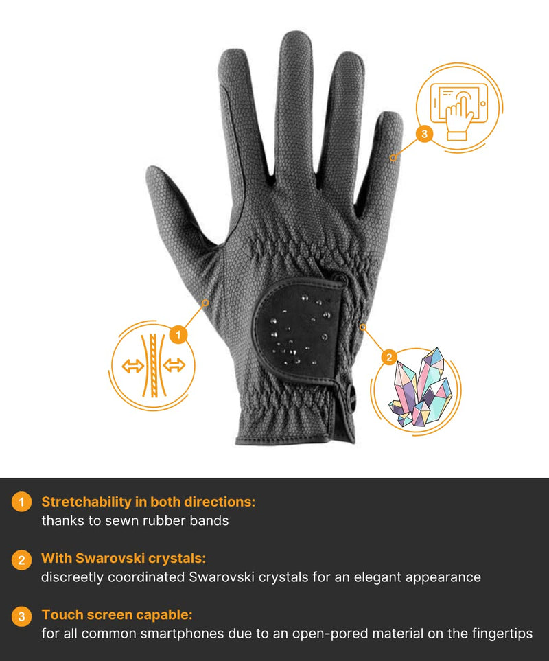 Uvex Unisex – Adult's Sportstyle Diamond Riding Gloves us:5 / cn:35 Black - BeesActive Australia