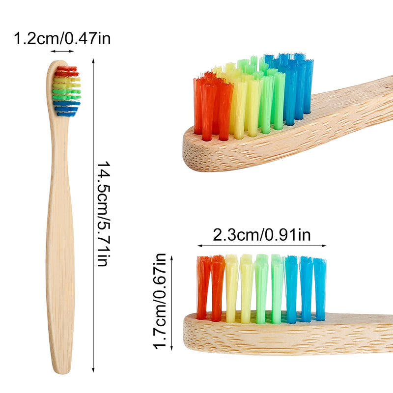 Yorgewd Children's Bamboo Toothbrush | 10 Pack Soft Bristles | Biodegradable Wooden Handle | Eco-Friendly Toothbrush for Kids BPA Free - BeesActive Australia