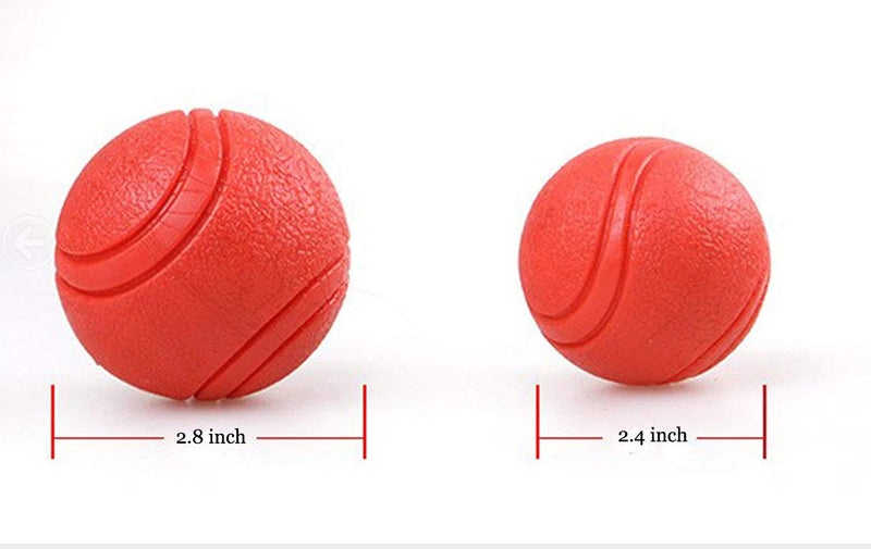 Rubber Dog Ball Chewing Balls Dog Soft Balls Cleaning Teeth Toys Balls with High Bounce for Small Medium Large Pet Toys Red - BeesActive Australia