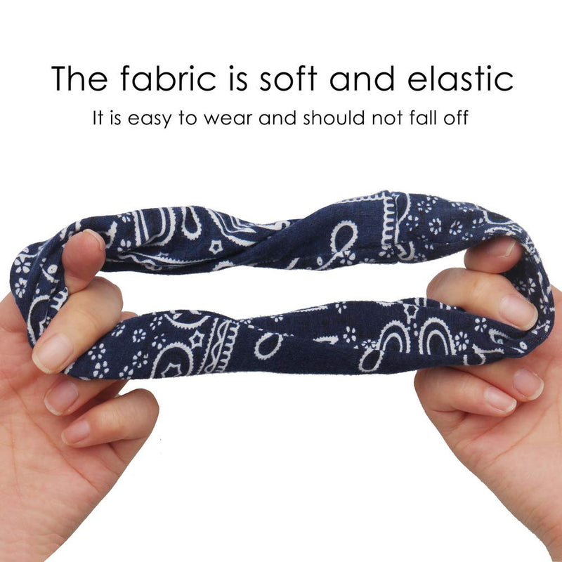 nuoshen Bandana Cloth Fabric Scrunchies Hair Elastics Ties，Hair Scrunchies Elastic Hair Ties Women Accessories - BeesActive Australia