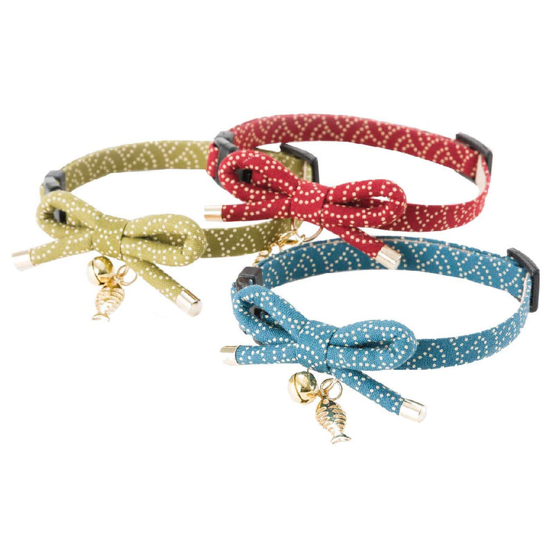 Necoichi Zen Fish Charm Cat Collar Red - BeesActive Australia