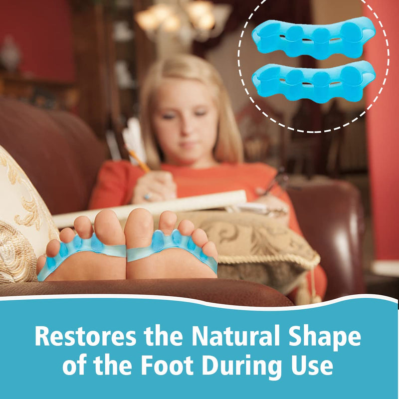 3Pairs Toe Separator, Gel Toe Separators Stretchers Spacers, Toe Spacer for Overlapping Toes to Relax Toes,Toe Straighteners for Correct Bunions,Manicure,Spacer Running Yoga Pedicure(Blue) 3pairs Blue - BeesActive Australia