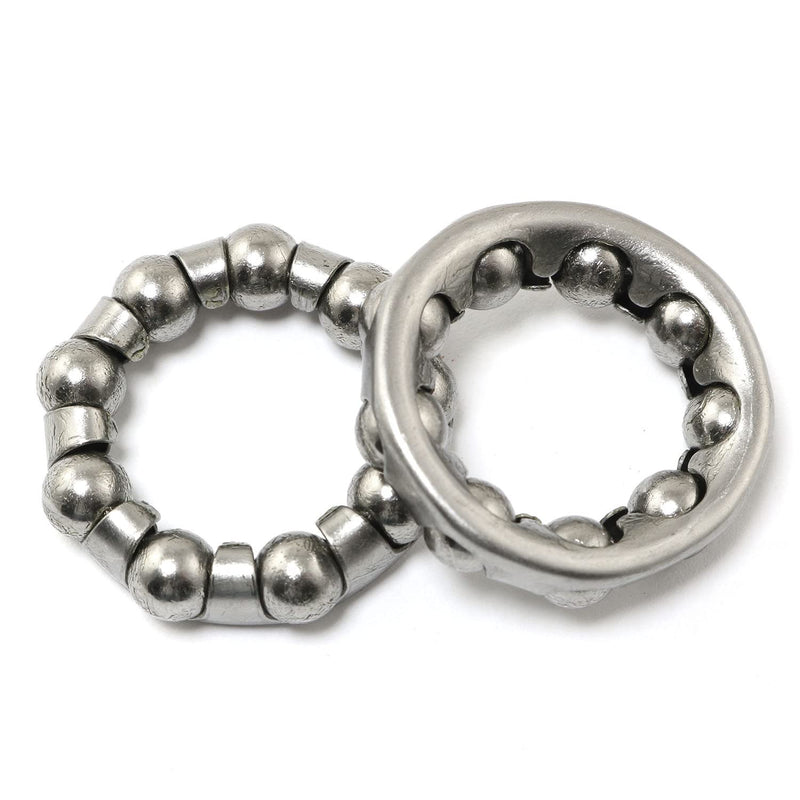 PZRT 2pcs Stainless Steel Bicycle Ball Bearings Bike Ball Crank Bearing 1/4 inch x 9 Balls Bike Axle Wheel Ball Frame Bearing Headset Caged Retainer Replacement - BeesActive Australia
