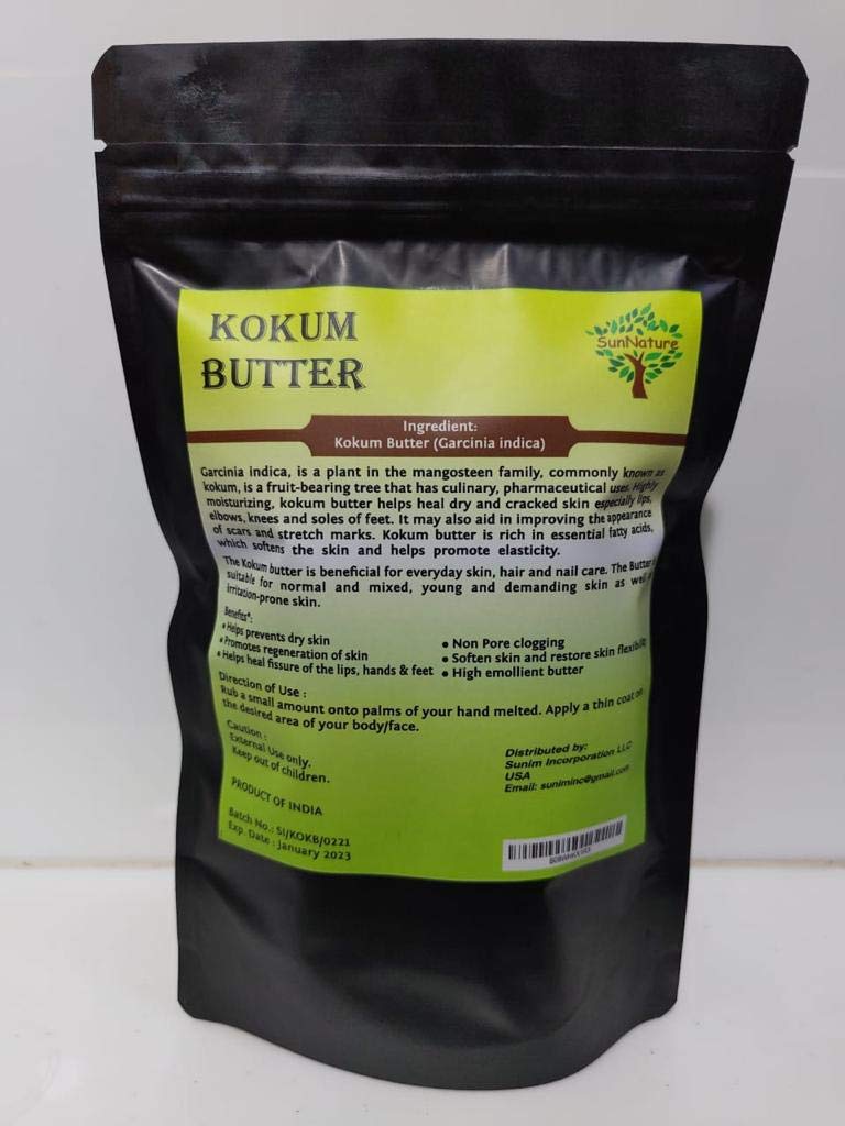 Kokum Butter - Light, Firm Butter, Use to Make Soap, Lotion Bars, Lip Balm, Body Butter - Scent-Free - by SunNature (4 Oz) - BeesActive Australia