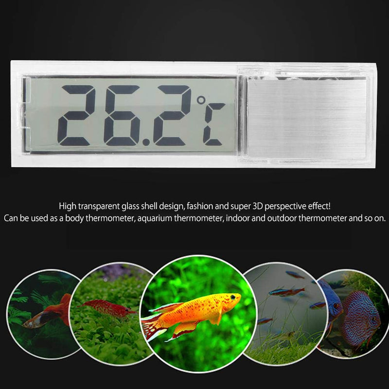 Exquisite Small 3D LCD Electronic Transparent Digital Fish Tank Aquarium Thermometer Precise Chip Marine Water Temperature Measurement - BeesActive Australia