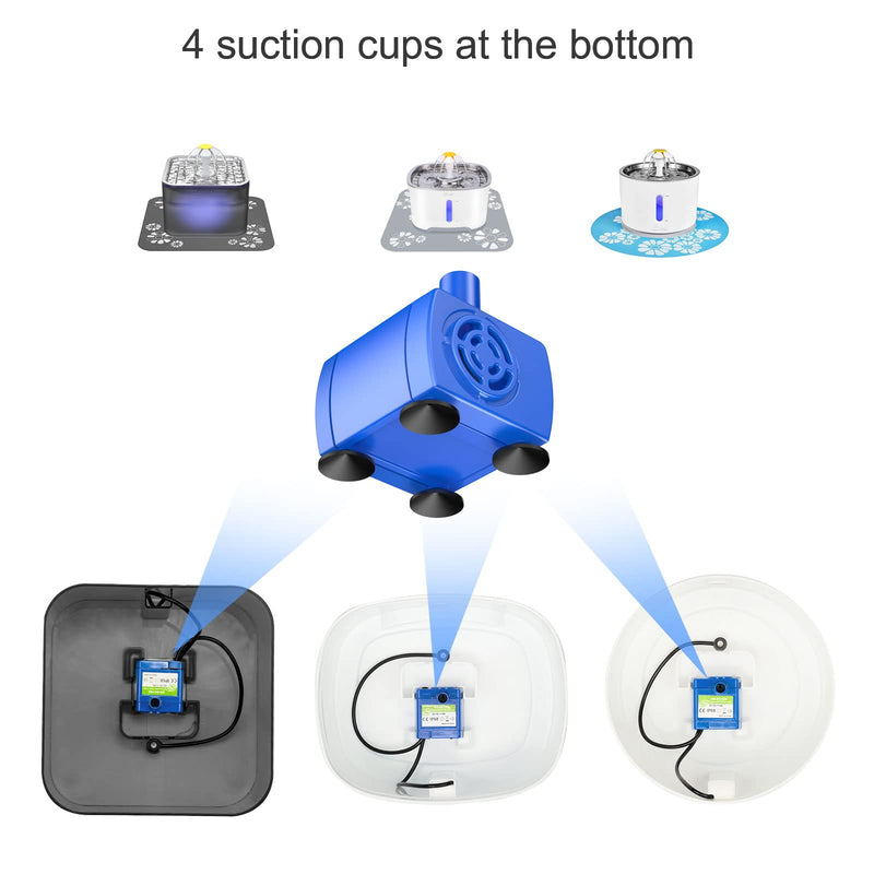 Cat Fountain Pump Replacement, Upgraded Smart Cat Water Fountain Pump for Round and Cubic Cat Fountain, Intelligent Pet Fountain Pump (The Adapter is not Included) - BeesActive Australia