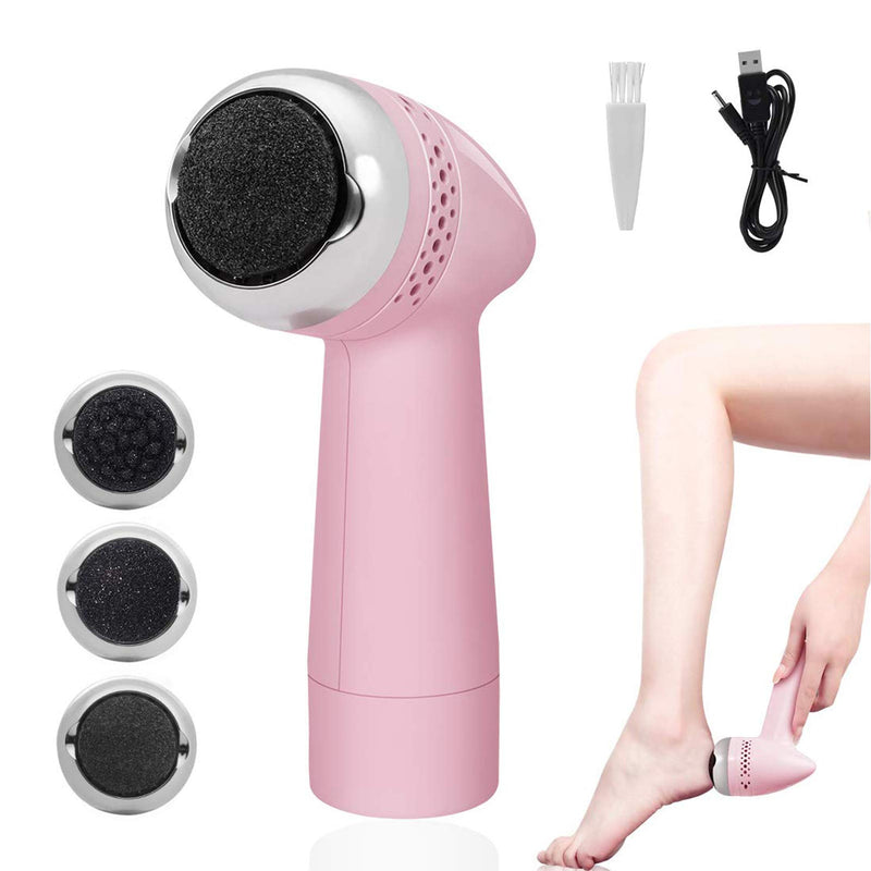 Electric Pedicure Foot File Callus Remover- Portable Vacuum Adsorption Foot Grinder Best Pedicure Tools Double Head Professional Feet Care Sander for Cracked Heels and Hard Skin White - BeesActive Australia