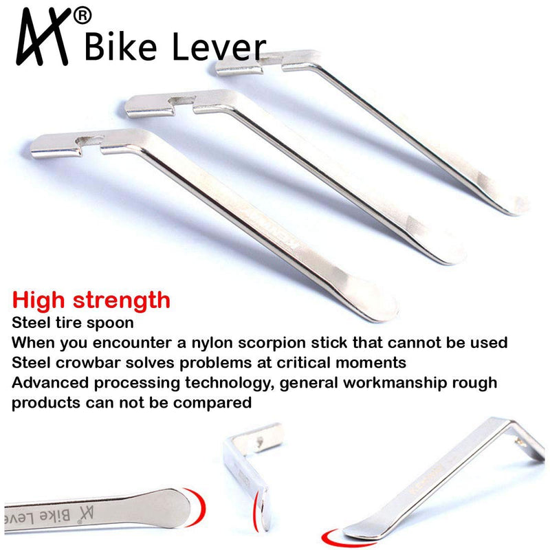 Tragoods Premium Bicycle Tire Lever Tyre Spoon Iron Changing Tool, Bike Tire Levers Premium Stainless Steel Levers to Repair Bike Tube, Best Tire Changing Tool, Set of 3 - BeesActive Australia
