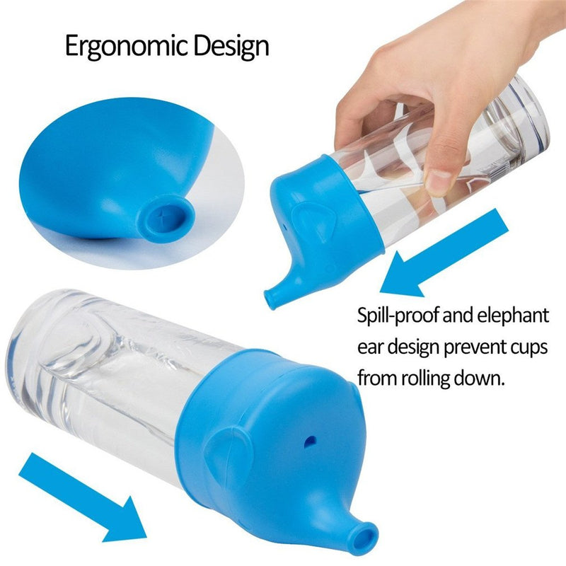 Scoolr Baby Sippy Cup Lids, 3pcs Elephant Spill Proof Food-Grade Silicone Sippy Lids for Kids (Blue+Green+Yellow) - BeesActive Australia