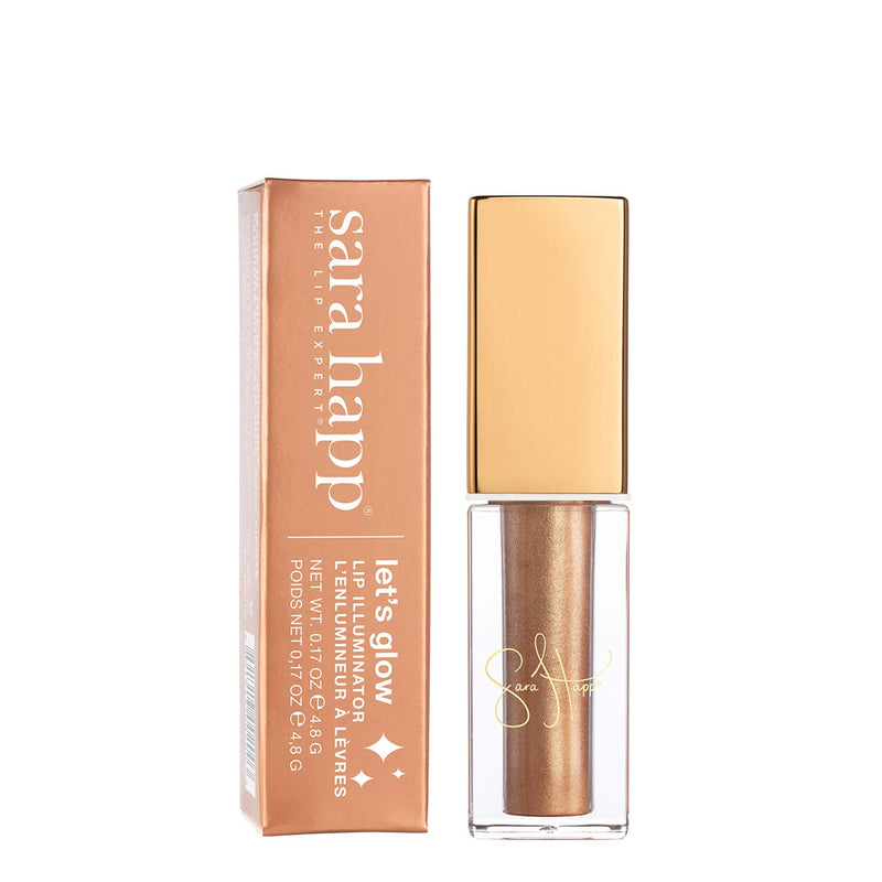 sara happ let's glow golden Lip Illuminator: Enhance and Hydrate Lips with Nourishing Natural Oils, Long-lasting Shine, 0.17 oz - BeesActive Australia