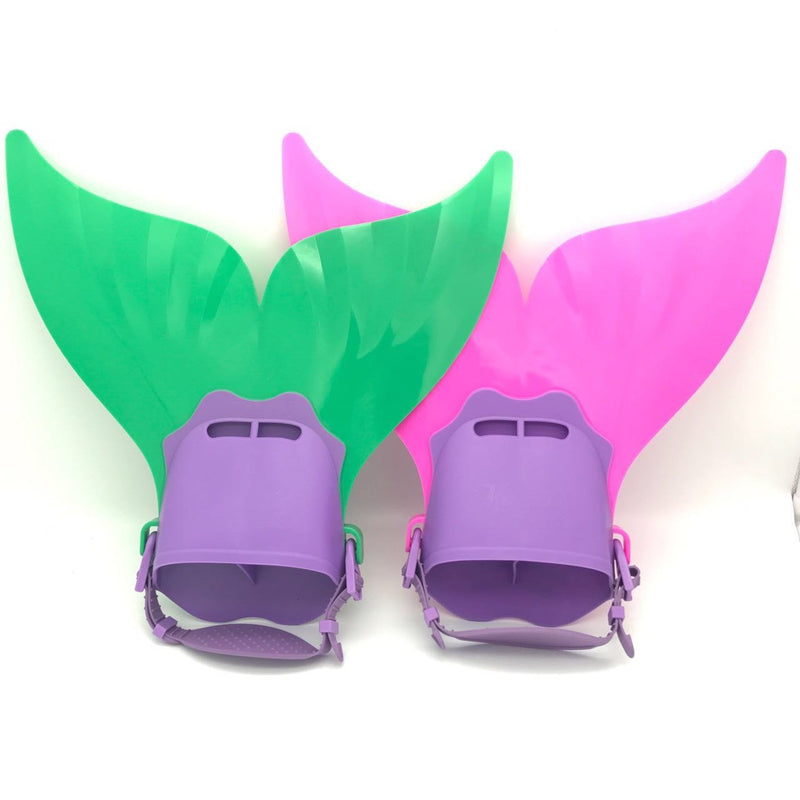 AmazeFan Mermaid Swim Tail Fins for Kids, Fin Mermaid Fun Improved Strap Swimwear Monofin, Swimming with Flipper Diving Fins-Girls (Pink) - BeesActive Australia