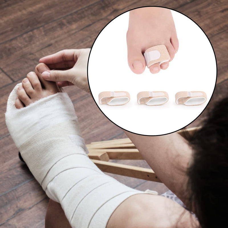 3Pcs Hammer Toe Straightener,Broken Toe Wraps Splint Bandages,Toe Straighteners Reusable,Hammer Toe Splint,Toe Cushioned Bandages for Correcting Hammer Toe,Overlapping Toes,Crooked Toes,Toe Protector - BeesActive Australia