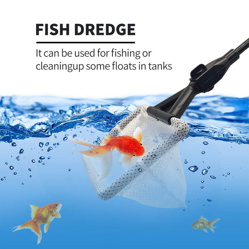 SVECKE Fish Tank Cleaning Tools, 6-in-1 Aquarium Cleaning Tools, Adjustable Fish Tank Cleaning Kit with Long Telescopic Handle, Multi-Function Aquarium Cleaning Kit for Saltwater Freshwater - BeesActive Australia