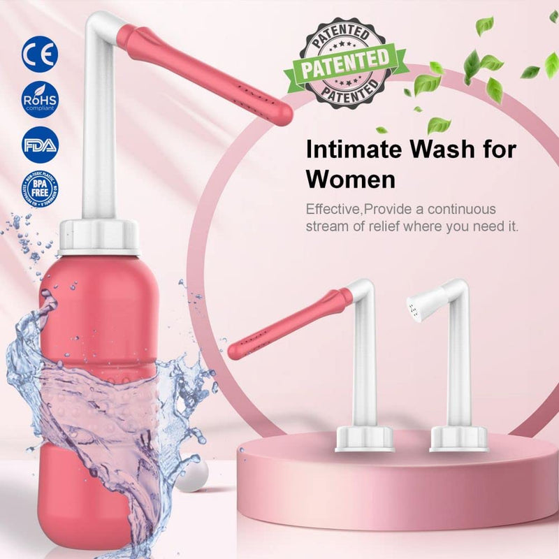 2-in-1 Portable Bidet Vaginal Douche 450ml Travel Bidet Bottle Perineal Bottle for Postpartum Care - BeesActive Australia