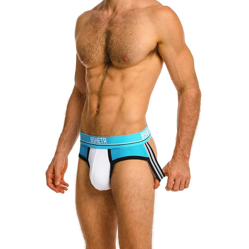 BSHETR Men's Jockstraps Athletic Supporters 5-Pack Ultra Soft Daily Sports Underwear Multi-b XXL - BeesActive Australia