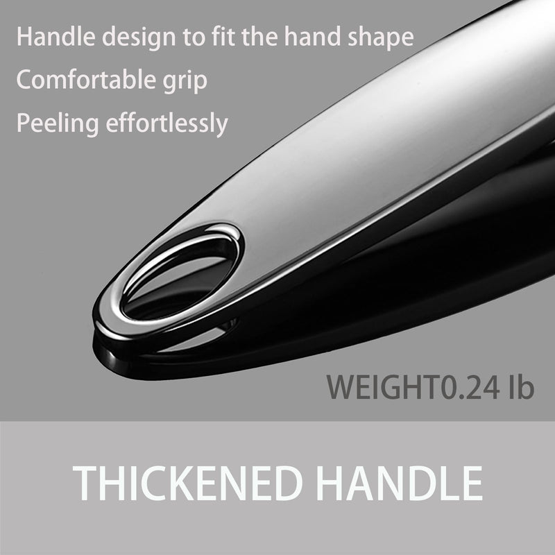 Vegetable Peeler Potato Peeler, Heavy 0.24Ib Stainless Steel Non-Slip Handle and Sharp Blades, Set Of 2 (1 Straight 1 Serrated Blade) Collaborative Work Perfect Peeling of all Crusts and Soft Skins Heavy Duty 6.29 "x 2.36 "x0.9" - BeesActive Australia