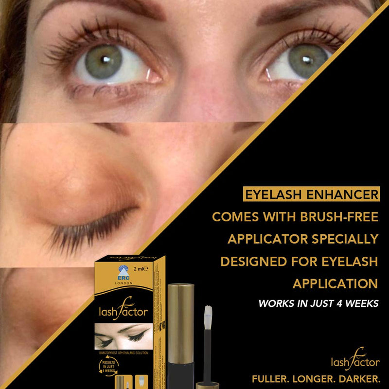 Lashfactor Rapid Eyelash Growth in just 4 weeks, 2ml, Ophthalmologist and Dermatologist Tested - BeesActive Australia