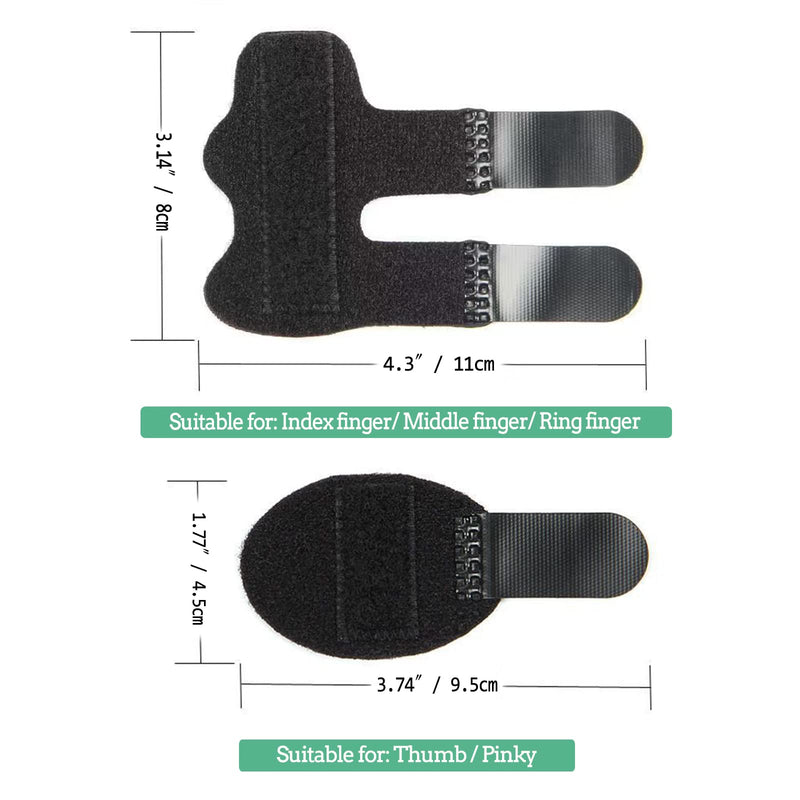 Koicarelife 5 Pcs Trigger Finger Splint , Finger Brace for Straightening or Support for Fingers,Thumb Brace, Broken Finger Protector, Broken Fingers Straightening,Pain Relief, Suitable for thumb, Index, Middle, Ring, Pinky - BeesActive Australia