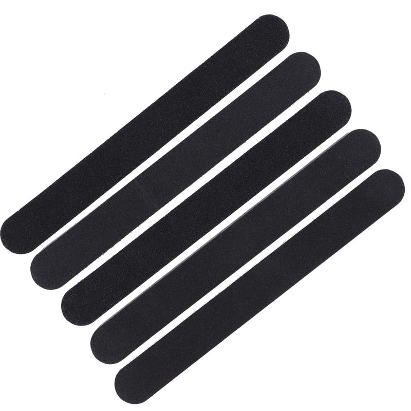 5pcs Profestional Black Straight Sanding Nail File Double Sided Round Head Nail File Salon Nail Art Tool for Natural Nails,Fales Nails and Nail Extensions 7 x 0.8 x 0.2in - BeesActive Australia