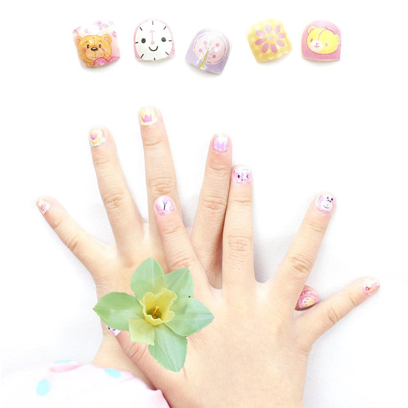 Fanoshon Cute Kids Friendly Nail Stickers for Girls 200+ Designs, Self Adhesive Nail Decals Manicure Tip for Children Fingernails Toenails, Birthday Party Favors Goody Bags Christmas Stocking Stuffer - BeesActive Australia