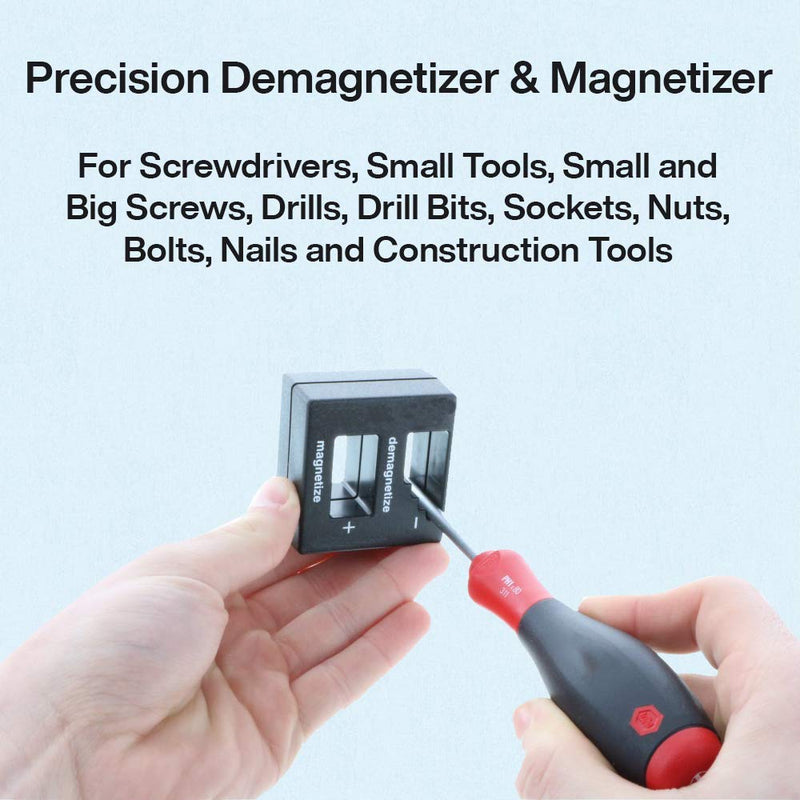 Katzco Black Precision Magnetizer and Demagnetizer - 1 Pack - for Screwdrivers, Screws, Drill Bits, Sockets, Nuts, Bolts, Nails, Drivers, Wrenches, Tweezers, and Other Steel Tools - BeesActive Australia