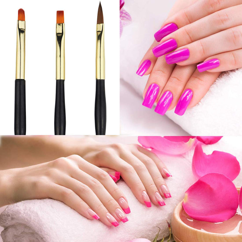 3 pcs Double-ended brushes, Nail Art Brushes, Nail Art Brushes Set, Nail Liner Ombre Brush, Nail Painting Design Pen Brushes for every nail art enthusiast and the professional salon and family - BeesActive Australia