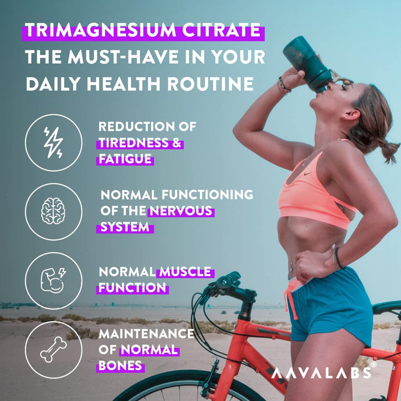 Aavalabs Magnesium Citrate Capsules - 2231.25mg per Daily Dose - of which Elemental Magnesium 357mg - Vegan Magnesium Supplements for Women and Men �180 Magnesium Citrate Tablets- 3 Capsules Per Day - BeesActive Australia
