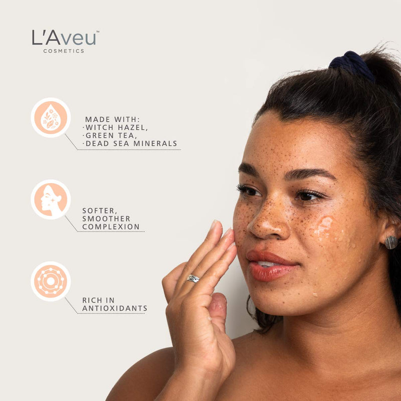 L'Aveu Facial Exfoliating Gel - Cleansing Exfoliant Solution with Green Tea, Witch Hazel, Dead Sea Minerals - Gentle & Natural Face Exfoliator for Clean Skin & Dead Skin Removal - Made in Israel, 1.7oz - BeesActive Australia