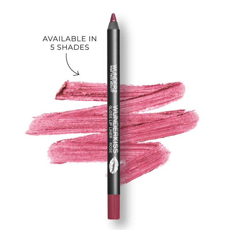 Wunder2 Wunderkiss LIPS Makeup Gloss Lip Liner Pencil Long Lasting Glossy High Shine, Nude - BeesActive Australia