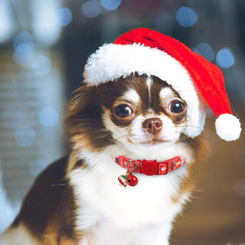 BoomBone Set of 2 Cat Christmas Collar with Cute Pendants, Breakaway Puppy Collar with Bell - BeesActive Australia