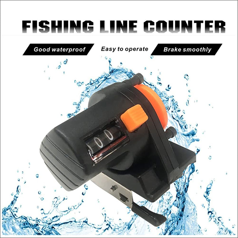Fishing Line Counter, Fishing Line Depth Finder Counter Portable Fishing Tool Tackle Display Length Gauge Tackle Tool 0-999M, Accurate Manual Meter Gear for fishing line counter spooling and Trolling - BeesActive Australia