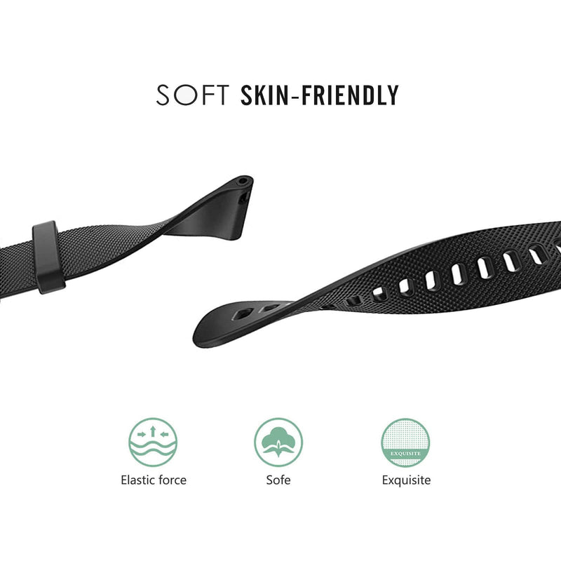 Compatible for Garmin Vivoactive 3, 20mm Silicone Replacement Wristband Quick Release WatchBand Strap Band Wristband for Garmin Vivoactive 3/vivomove HR/Forerunner 245/Venu Sq Black Small - BeesActive Australia