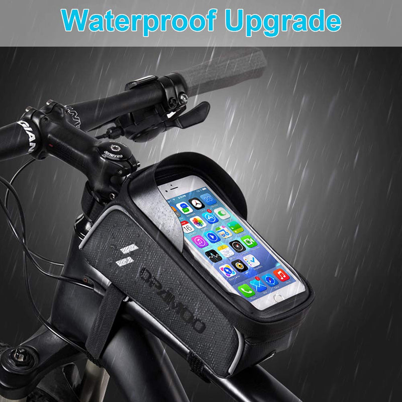 Bike Phone Front Frame Bag - Waterproof Bicycle Top Tube Cycling Phone Mount Pack Phone Case for 6.5’’ iPhone Plus xs max - BeesActive Australia