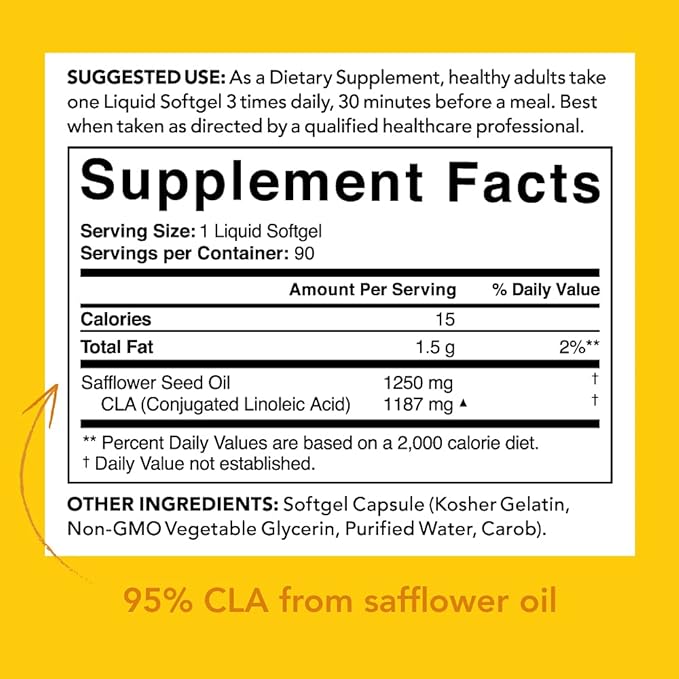 Sports Research CLA1250 Strong Support 1 250mg Soft Gel 90 Tablets - BeesActive Australia