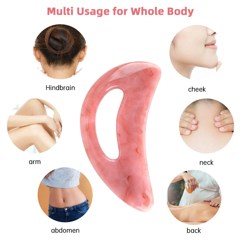 CTDMJ Gua Sha Massage Tool Gua Sha Tools Resin Large Lymphatic Drainage Massager Guasha Scraping Tool Anti Cellulite Tools Body gua sha Lymphatic Drainage Massage for Legs, Back, Face, Neck, Muscle - BeesActive Australia