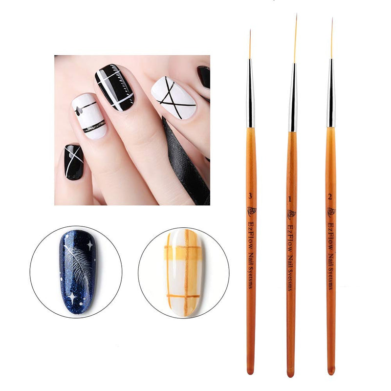 Fine Details Nail Art Liner Brush, Practical Portable Drawing Flowers Nail Art Liner, for Professional Personal - BeesActive Australia