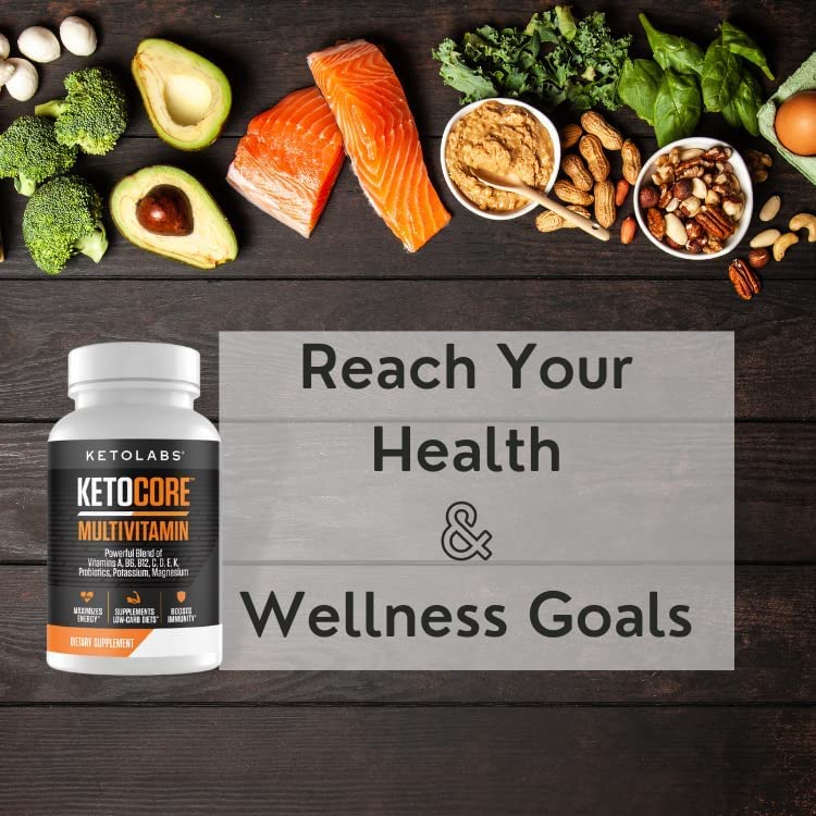Ketolabs Ketocore Keto Vitamins | Keto Multivitamin for Women & Men | Keto Supplements & Pills for Ketosis, Low Carb & Carnivore Diets | No Keto Flu | Rich in Magnesium & Potassium | 60 Capsules 60 Count (Pack of 1) - BeesActive Australia