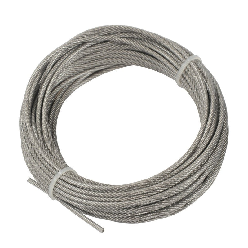 368LB fishing steel wire line 7x7 strands 2.0mm Trace Coating Wire Leader Coating Jigging Wire Lead Fish Jigging Line Fishing Wire Stainless Steel Leader Wire (30 Meters 2.0mm 368 pound Test) - BeesActive Australia