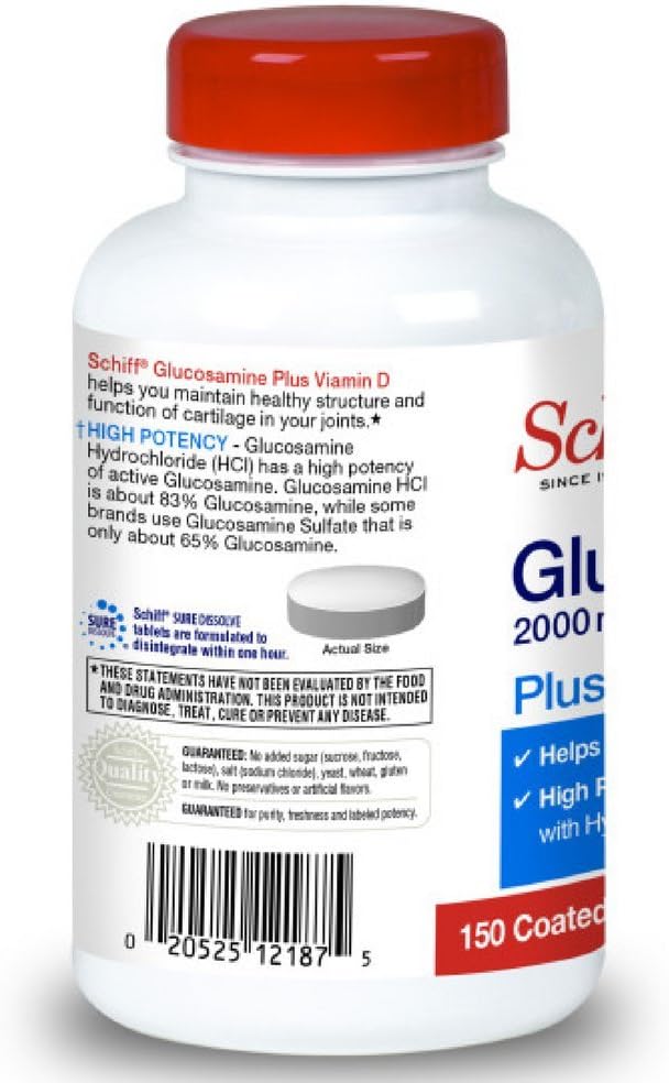 Schiff - Vitamin D3 mg and 2000 Glucosamine. 150 coating Tablet(s) - BeesActive Australia