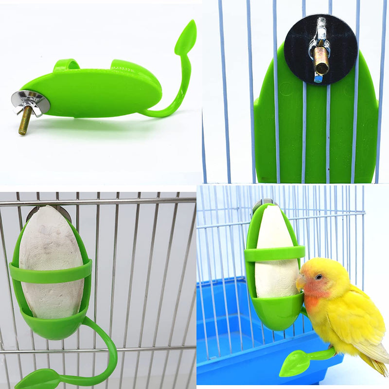 Plastic Bird Feeding Holder for Cuttlebone on Cage Parrot Cage Stands Parrots Feeder Perches ,3 Pieces - BeesActive Australia