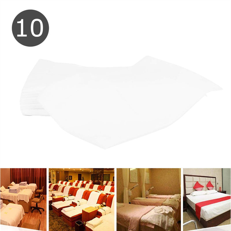 Disposable Bed Sheets Massage Sheets Covers Massage Table Sheet Fabric Bed Cover Beauty Salon Hotels Spa Bed Sheets Bed Pads Underpads Massage Table Paper for Massage Facial Waxing 10PCS (White) White - BeesActive Australia