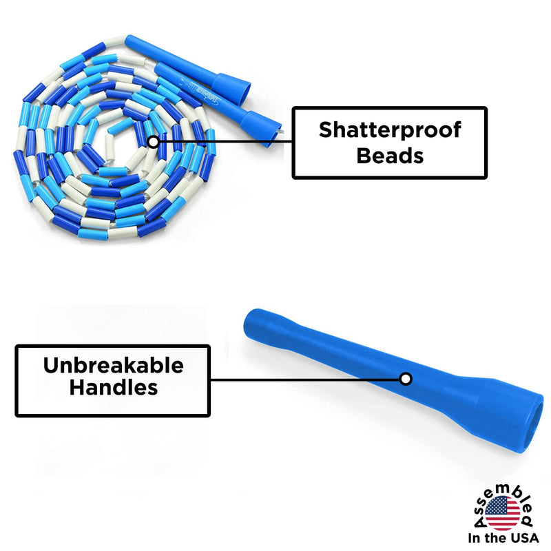 Beaded Jump Rope - Segmented Skipping Rope for Kids - Durable Outdoor Beads 7ft Frozen - BeesActive Australia
