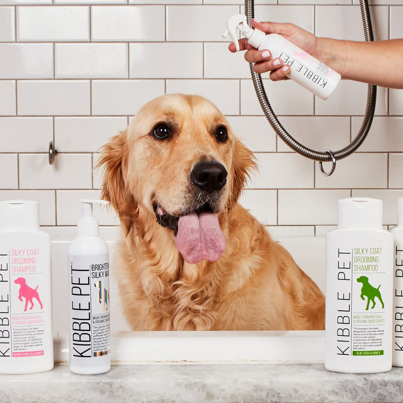 Dog Leave in Conditioner Spray, Professional Grooming, Dry Itchy Skin Moisturizer, Coat Deodorizer, Long Lasting Warm Vanilla Amber Scent, Hypoallergenic, 100% Organic, Made in The USA, 7.1 oz - BeesActive Australia