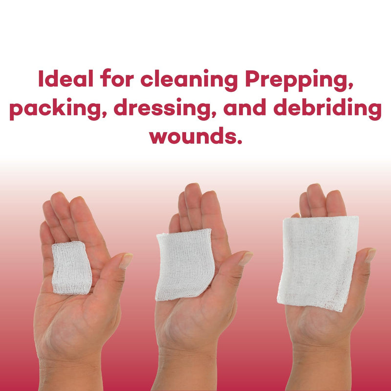 Dealmed Sterile Gauze Pads – 100 Count, 2’’ x 2’’ Disposable and Individually Wrapped Gauze Pads, Wound Care Product for First Aid Kit and Medical Facilities 2x2 Inch (Pack of 100) - BeesActive Australia