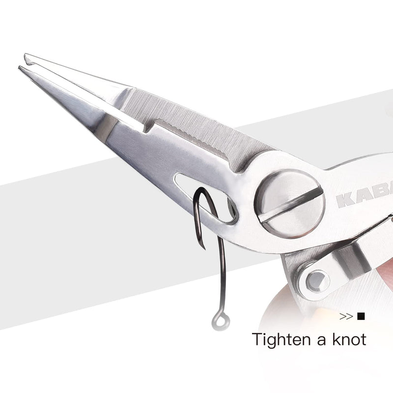 Kaba Fishing Pliers Saltwater, 5 inch Stainless Steel Split Ring Pliers, Portable Fish Control Pliers, Fishing Scissors Line Cutters Hook Removers Crimping Tool - BeesActive Australia