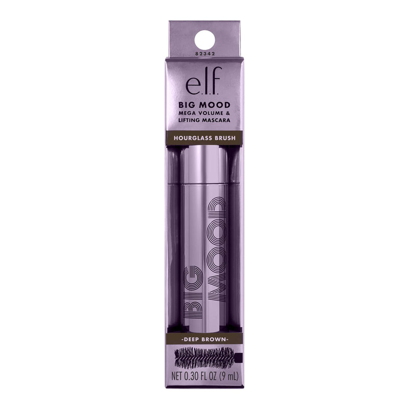e.l.f. Big Mood Mega Volume & Lifting Mascara, Bold Volume & Instant Lift, Creates Long-Lasting Voluminous Lashes, Deep Brown, 1.1 Oz (10mL) - BeesActive Australia