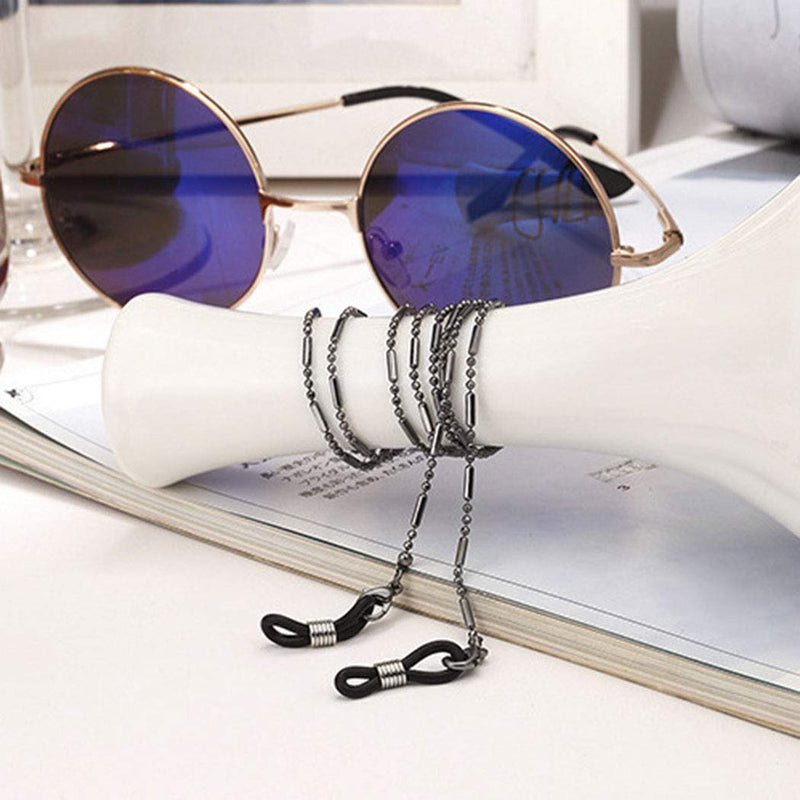 Zehory Eyeglass Chain Black Sunglasses Beaded Reading Glasses Retainer Lanyard for Women and Girls - BeesActive Australia